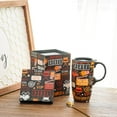 thumbnail image 4 of Topadorn Ceramic Cup Ceramic Latte Cup Coffee Cup with Gift Box 17 oz Movie Theme, 4 of 4