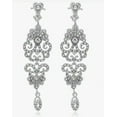 thumbnail image 6 of K-KED Long Clip On Earrings Clear Crystal Pageant Earrings Wedding Prom Bridal 3.5", 6 of 8