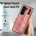 thumbnail image 6 of Feishell PU Leather Case for Samsung Galaxy Z Fold 5, Slim Lightweight Rugged Shockproof Folio Case with Pen Holder Wristband Strap Anti-Fingerprint Glossy Non-Slip Phone Cover,Pink, 6 of 10