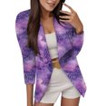 thumbnail image 1 of Chaquetas de traje de lentejuelas Damas Halloween Lindo animados Estampado Moda Exquisita,blazer moda（Morado， S), 1 of 5