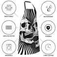 thumbnail image 5 of Naloa Psychedelic Skull Illusion Art Apron Kitchen Aprons with Pockets for Women Men Chef, 5 of 8