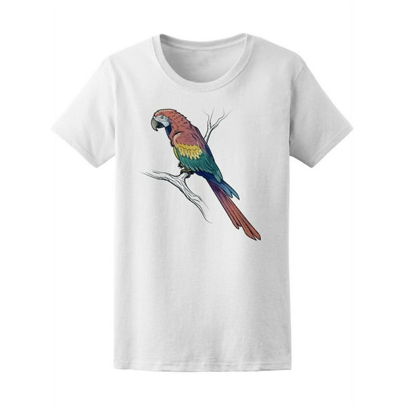 Red Macaw Parrot T-Shirt Women -Image by Shutterstock, Female XX-Large