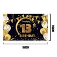 thumbnail image 2 of Decoraciones para fiesta de cumpleaños, cartel con Logo de oro Ultra negro, pancarta de fondo para fotomatón de aniversario, 2 of 5