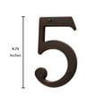thumbnail image 2 of Baldwin Estate 90675.112.CD Solid Brass Traditional House Number Five in Venetian Bronze, 4.75", 2 of 4