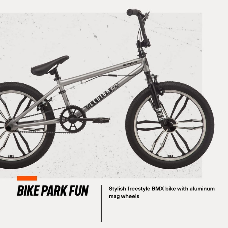 Mongoose Legion Mag BMX Bike, Freestyle for Kids & Advanced Mongoose Legion Mag BMX Bike, Freestyle for Kids & Advanced