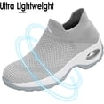 thumbnail image 3 of Women's Sneakers Sport  Shoes Sock Sneakers Slip on Mesh Air Cushion Comfortable Wedge Easy Shoes Platform Loafers, 3 of 14