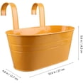 thumbnail image 3 of Lote de 3 pots de fleurs suspendus con crochets pour decoration murale de balcon, 3 of 8