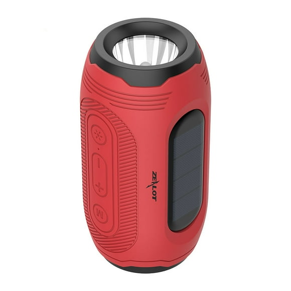 ZEALOT A4 Red Mini Wireless Bluetooth 5.0 Speaker Solar
