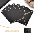 thumbnail image 4 of 50pcs 7.27x5.31 Inch Card Envelopes V Flap Envelopes With Gold Border For Graduation Invitation Wedding Greeting Cards Black, 4 of 7