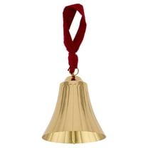 My Texas House Metal Bell Hanging Christmas Decoration, Gold and Red, 8 ...