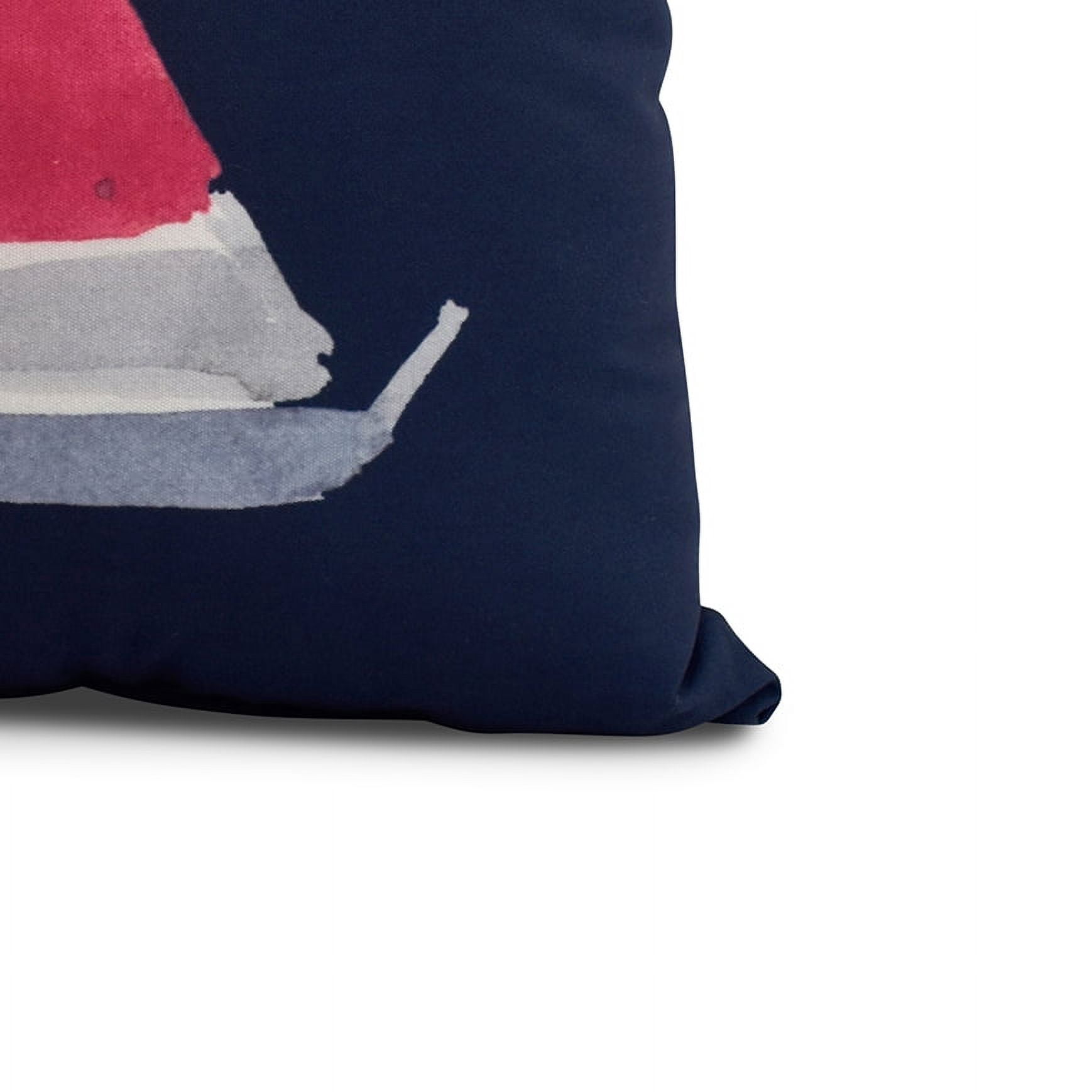 Simply Daisy, 16 x 16inch, Sail Away, Geometric Print Pillow, Navy