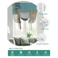 thumbnail image 2 of Teal Blue Tie Up Curtains for Windows 63 Inch Length Balloon Curtains Kitchen Adjustable Balloon Window Shade Brown White Minimalist Retro Smear Ombre Art Tie Up Bathroom Curtain Window 42"x63", 2 of 6