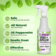 Mighty Mint Spider Repellent & Killer Peppermint Oil Spray - 16oz