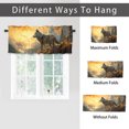 thumbnail image 6 of Forest Wolf Curtain Valance for Kitchen Wild Animal Mountain Waterfall Nature Scenery Window Valance for Living Room Bedroom, Kitchen Valance Rod Pocket Window Curtain 54 by 18 in, 1 Panel, 6 of 6