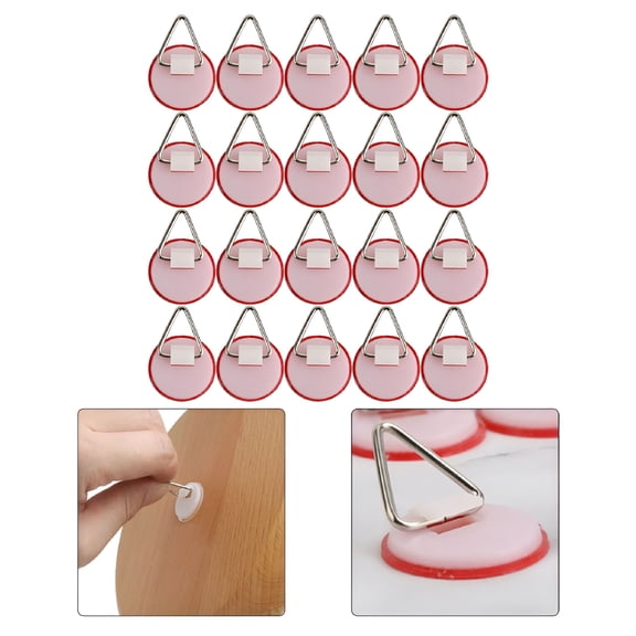 LAMIRO 20X Disc Plate Hangers Picture Hanging Self Adhesive Stick On Invisible Hooks
