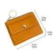 thumbnail image 3 of Xfvqtps Women Coin Purses Snap Fastener Zip up Solid Color Simplicity Leather Wallet Brown, 3 of 7