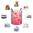 thumbnail image 4 of Pink Crystal Laundry Hamper Medium Storage Basket/Toy Organizer/Dirty Clothes Bucket, 4 of 5