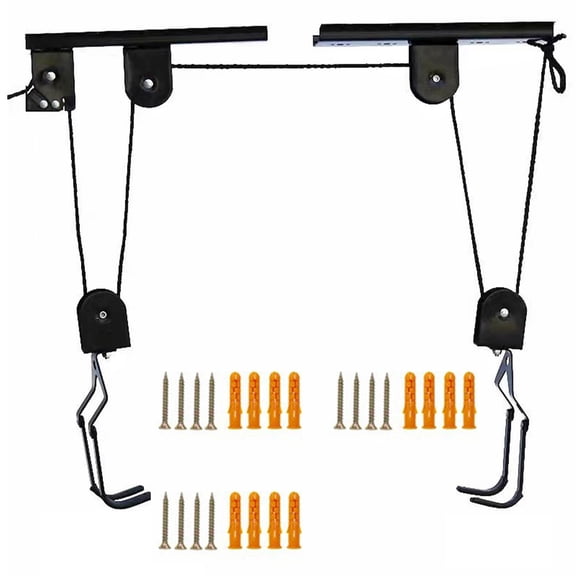 Heavy Duty Ceiling Bike Hanger Space Saving Overhead Storage Steel Construction