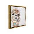 thumbnail image 4 of Stupell Industries Alpaca & Coffee Latte Animals & Insects Painting Gold Floater Framed Canvas Art Print Wall Art, 25 x 25, 4 of 10