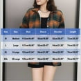 thumbnail image 4 of UVEASISHA Plaid Shacket for Women Fleece Lined Button Down Shirt Jackets Fall Winter Long Sleeve Lapel Blouses Lightweight Trendy Checkered Jacket with Pocket Brown XXL, 4 of 9
