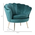 thumbnail image 2 of Chaise longue Plata Import en velours vert avec pieds dorés, 2 of 5