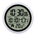 thumbnail image 1 of Reloj de ducha digital con indicador de fecha y temperatura interior, reloj de pared pequeño para cocina Plata, 1 of 8