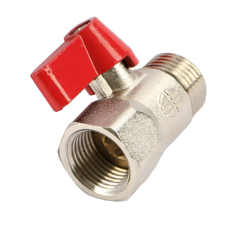 Red Hat ball valve brass nickel-plated switch Q1/2* 1/2 M4 male and ...