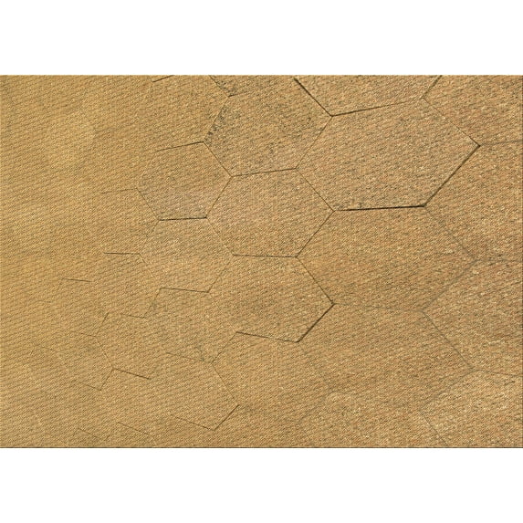 Ahgly Company Machine Washable Indoor Rectangle Transitional Beer Orange Area Rugs, 2' x 3'