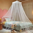 thumbnail image 2 of Xinwanna 1 Set Dome Bed Canopy Foldable Glow-in-the-dark Polyester Stars Princess Canopy Bed Room Decor Household Supplies (White,M), 2 of 13