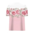 thumbnail image 3 of T-Shirts for Women Short Sleeve Tops Crew Neck Casual Summer Tees Shirt Floral Print Tunic Top Loose Blouses Summer T-Shirt Pullover Top, 3 of 5