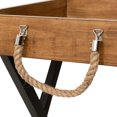 thumbnail image 4 of Kate and Laurel Bayville Farmhouse Wood Tray Table, 17 x 17 x 24, Rustic Brown and Black, Decorative Modern Tray Table with Deep Removable Tray for Serving, Display, and Storage, 4 of 9