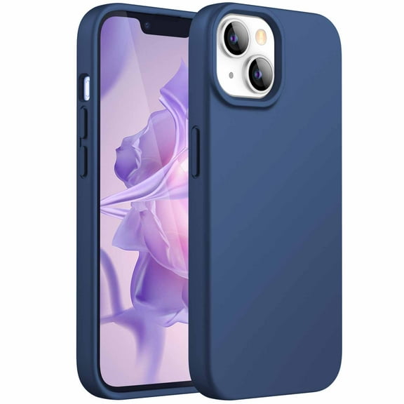 JETech Silicone Case for iPhone 14 Plus 6.7-Inch, Silky-Soft Touch Full-Body Protective Phone Case, Shockproof Cover with Microfiber Lining (Cobalt Blue)
