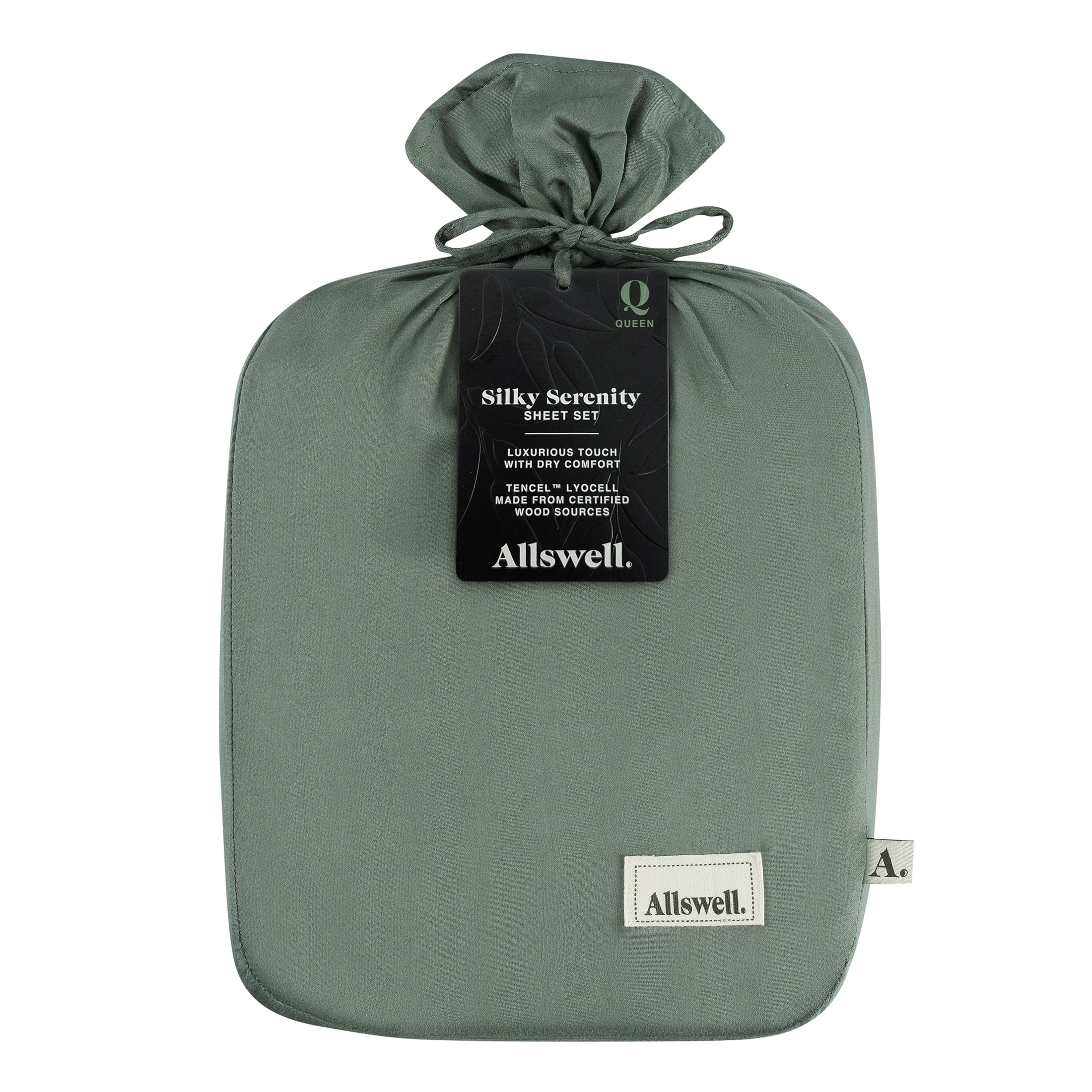 Allswell Silky Serenity 100% TENCEL Queen Sheet Set, Flagstone photo 2