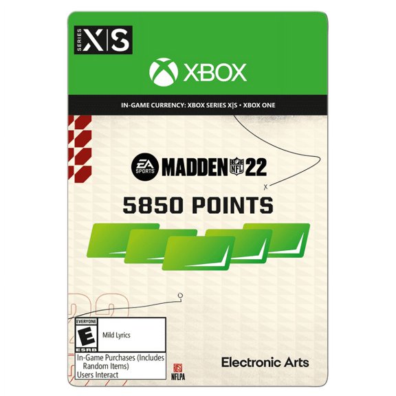 Madden NFL 22: 1050 Madden Points - Xbox [Digital]