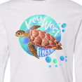 thumbnail image 4 of Inktastic Key West, Florida Swimming Sea Turtle with Bubbles Long Sleeve Youth T-Shirt, 4 of 5