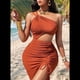 thumbnail image 5 of Vestido Sin Mangas con Abertura en el Hombro, Color Marrón, Talla S, 5 of 10