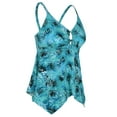 thumbnail image 2 of Hilor Women's V Neck Swim Tops Flowy Handkerchief Tankini Top, 2 of 5