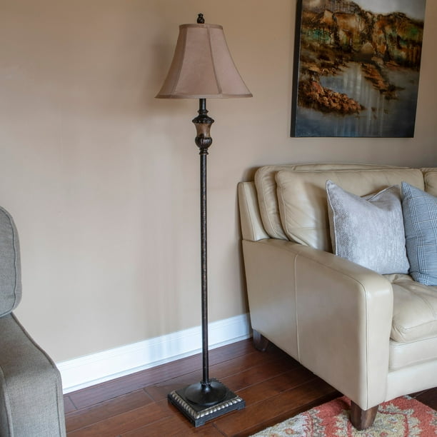 61" Décor Therapy Traditional Floor Lamp in Multiple Finishes Color