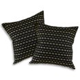 thumbnail image 1 of Decorative Elephant Parade Stripes Black Silk Throw Pillow Cushion Cover Set, 1 of 6