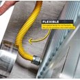 thumbnail image 3 of Highcraft GUHD-ZD14-72J Gas Line Hose 3/8'' O.D. x 72'' Length with 0.38 in. FIP x MIP Fitting, Yellow Coated Stainless Steel Flexible Connector, 72 Inch, 3 of 4