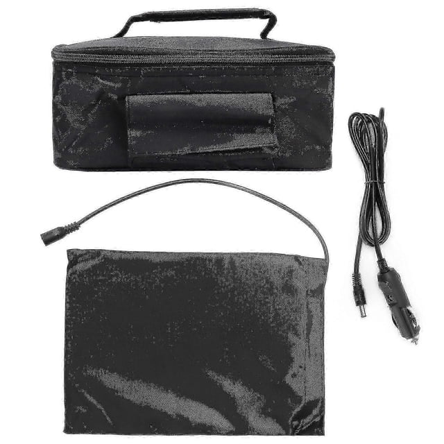 Portable Mini Car Microwave 12v Electric Oven Fast Heating Picnic Box For Travel Camping Food Cooking Black-hy