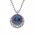 thumbnail image 1 of Colliers Pendentif Motif Bleu Foncé Officiel Ancien Chinois Rétro Lune Étoiles Bijoux, 1 of 3