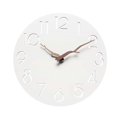 thumbnail image 4 of Reloj de pared decorativo con forma de rama y manecillas minimalistas para colgar en la pared. Blanco, 4 of 9