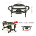 thumbnail image 4 of Sungmor Théière en Fonte Robuste Réchauffeur de Vaisselle Support Stable pour Chauffe-Plat / Chauffe-Plat Réchaud Décoratif pour Villa Jardin Balcon-Rond, 4 of 8