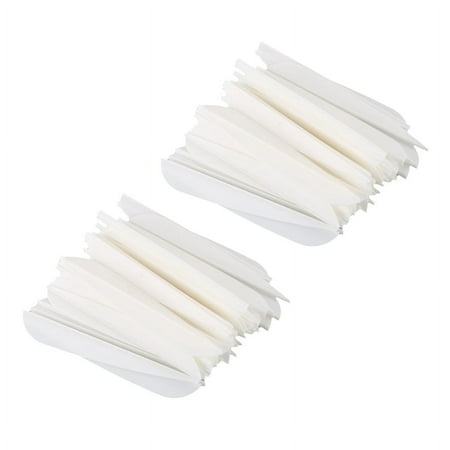Arrows Vanes 4 Inch Plastic Feather Fletching for DIY Archery Arrows 100 Pack(White)