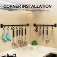 thumbnail image 1 of CAROOTU Cuisine Suspendu Rack avec Crochets Mur Monté Espace Support Barre Simple Tige en Aluminium Facile de Stockage Rack, 1 of 5