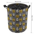 Laundry Basket with Handles Happy Halloween Pumpkins Skull