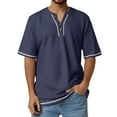 thumbnail image 4 of Camisa de manga corta de verano para hombre Muscle: camiseta deportiva informal de corte ajustado y cuello redondo, 4 of 7