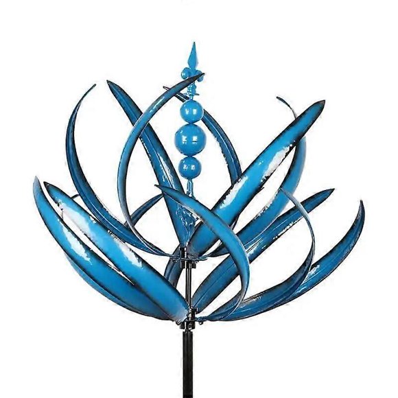 Harlow Wind Spinner Metal Windmill 3D Wind Powered Kinetic Sculpture Lawn Metal Wind Solar Spinners Yard and Garden Decor