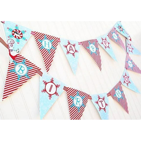 Winter Wonderland Happy Birthday Banner Pennant